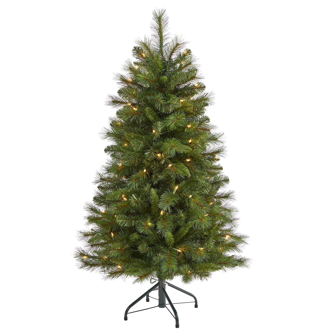 4ft. Pre-Lit West Virginia Mountain Pine Artificial Christmas Tree, Clear LED Lights